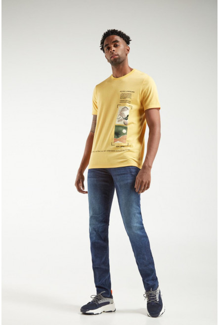 Camiseta básica manga corta con estampado