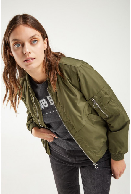 Chaqueta bomber unicolor
