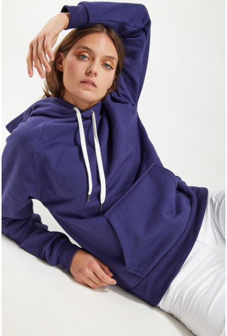 Buzo con capota, básico, unicolor.