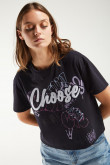 Camiseta, manga corta, con estampado en frente.