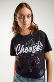 Camiseta, manga corta, con estampado en frente.