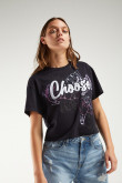 Camiseta, manga corta, con estampado en frente.