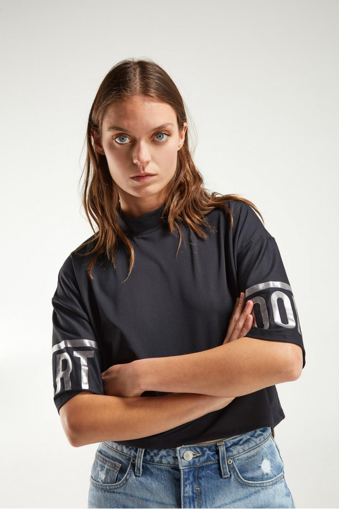 Camiseta, manga corta, con estampado.