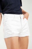Short denim tiro alto