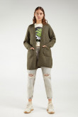 Cardigan unicolor con bolsillos