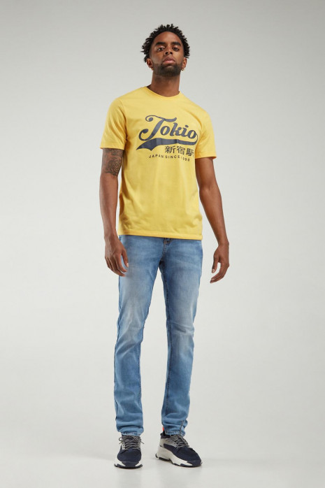 Camiseta básica manga corta con estampado