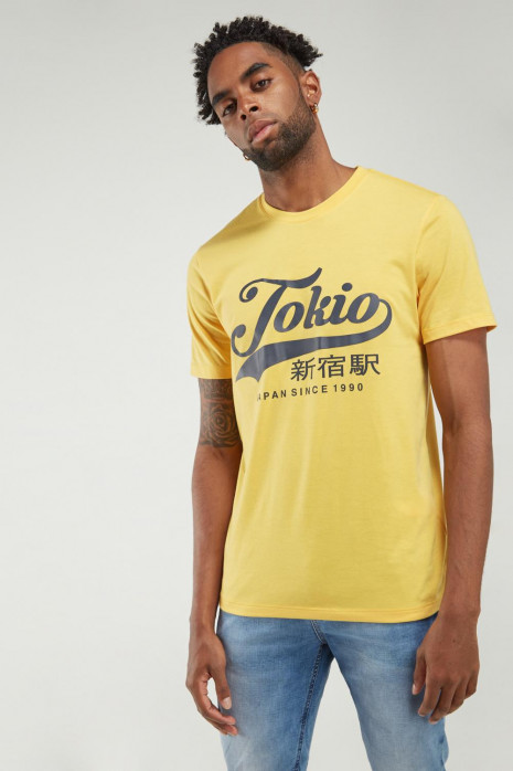 Camiseta básica manga corta con estampado