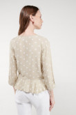 Blusa en tela fluida con bolero