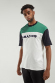 Camiseta manga corta con estampado.