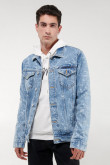 Chaqueta de jean con laser