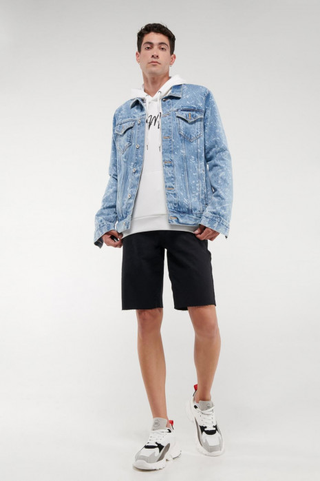 Chaqueta de jean con laser