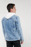 Chaqueta de jean con laser