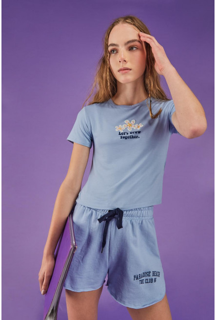 Short para mujer, con estampado en frente