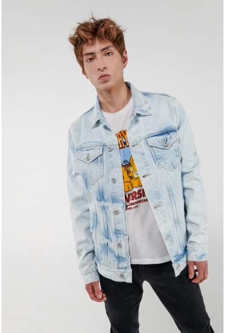 Chaqueta de jean con reservas
