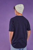 Camiseta estampada, cuello redondo, manga corta.