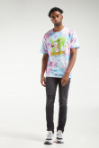 Camiseta tie dye manga corta estampado de Coraje, el Perro Cobarde.