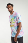 Camiseta tie dye manga corta estampado de Coraje, el Perro Cobarde.