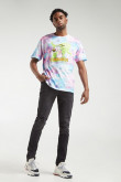 Camiseta tie dye manga corta estampado de Coraje, el Perro Cobarde.