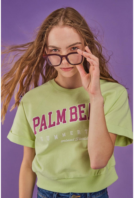 Camiseta manga corta, con estampado en frente