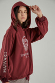 Buzo, con estampado en frente y manga, de Harvard