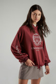 Buzo, con estampado en frente y manga, de Harvard