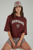 Camiseta, con estampado en frente, de Harvard