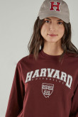 Camiseta, con estampado en frente, de Harvard