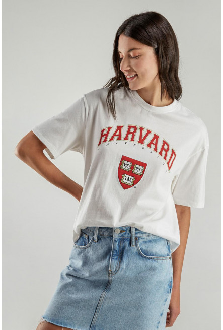 Camiseta, con estampado en frente, de Harvard