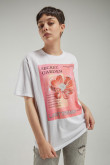 Camiseta básica manga corta estampada.