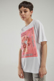 Camiseta básica manga corta estampada.