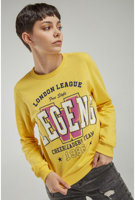 Buzo cuello redondo, con estampado