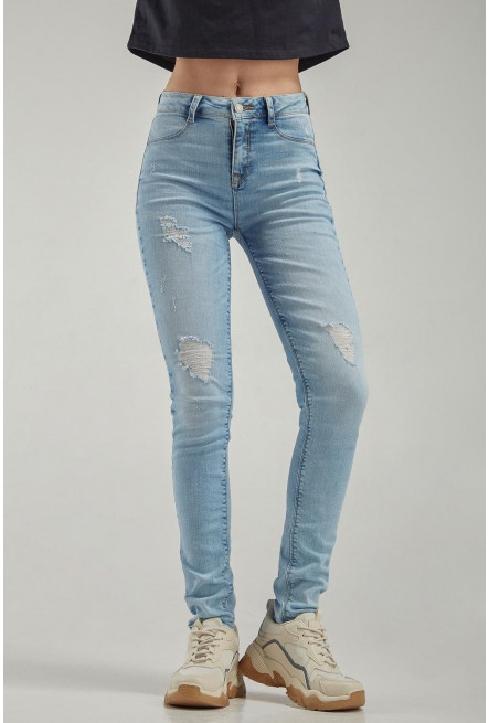 jean Jegging tiro alto