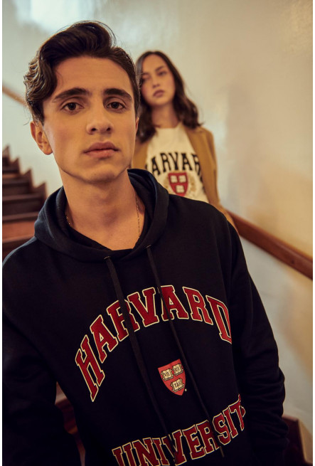 Buzo con capota, con estampado en frente, de Harvard