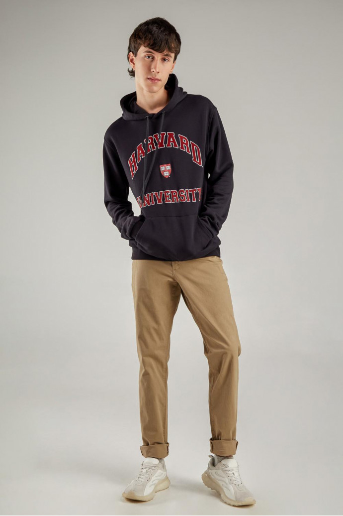 Buzo con capota, con estampado en frente, de Harvard