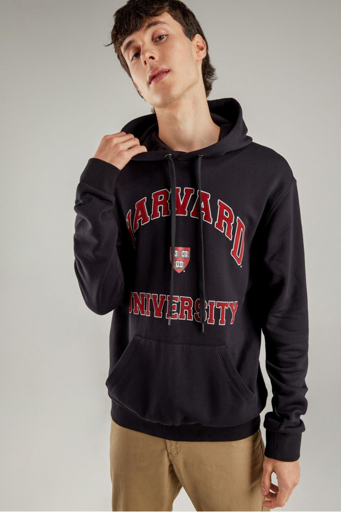 Buzo con capota, con estampado en frente, de Harvard