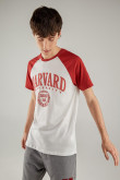 Camiseta, con estampado en frente, de Harvard