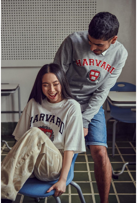 Buzo, con estampado en frente, de Harvard