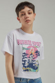 Camiseta manga corta, con estampado en frente.