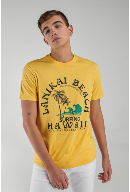 Camiseta manga corta estampada