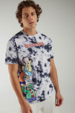 Camiseta tie dye manga corta estampado de  Ed, Edd y Eddy.
