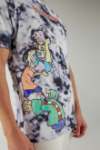 Camiseta tie dye manga corta estampado de  Ed, Edd y Eddy.