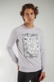 Buzo cuello redondo estampado.
