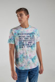 Camiseta estampada, cuello redondo, manga corta