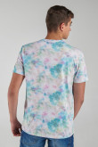 Camiseta estampada, cuello redondo, manga corta