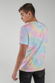 Camiseta estampada, cuello redondo, manga corta