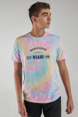 Camiseta estampada, cuello redondo, manga corta