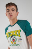 Camiseta manga ranglan de Mickey.