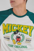 Camiseta manga ranglan de Mickey.