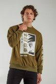 Buzo cuello redondo estampado.