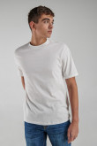 Camiseta básica manga corta unicolor.